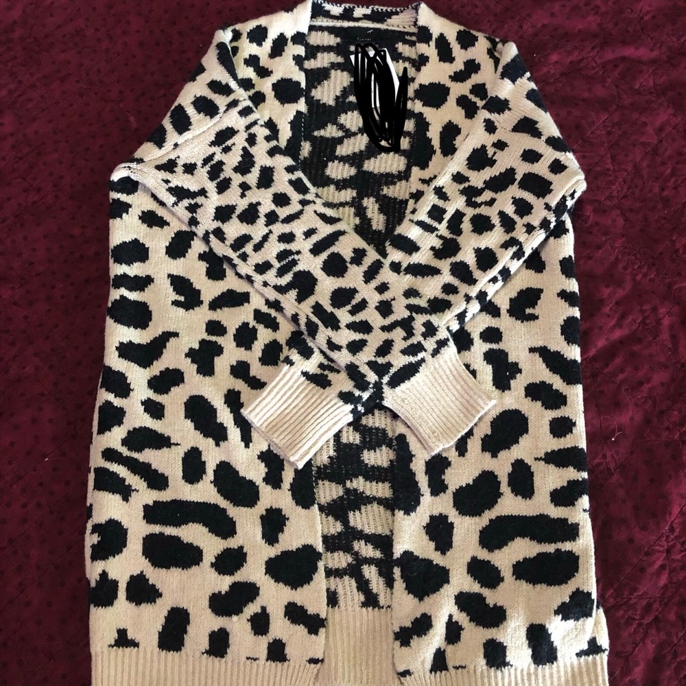 Leopard sweater cardigan